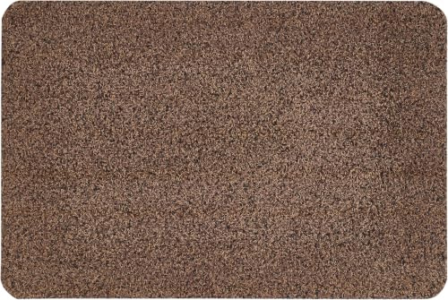 andiamo Fußmatte Samson – waschbare Baumwoll-Schmutzfangmatte - rutschfest, saugstark & hochwertig - Fußabtreter für den Eingang | 60 x 100 cm cm, Braun