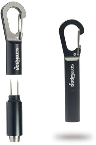 Screwpop Cigar Punch 3.0 Ultra Sharp Anodized Black Carabiner Clip Bottle Opener