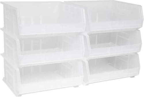Akro-mils 30250SCLAR - 30250 di plastica accatastamento akrobin, 15 pollici da 16 pollici da 7 pollici, chiaro, caso di 6