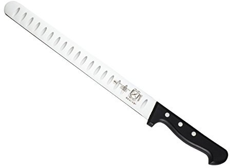 Mercer Culinary Renaissance 11-Inch Revited Slicer Knife-Granton Edge, Stainless Steel, 38x10x3 cm, Black