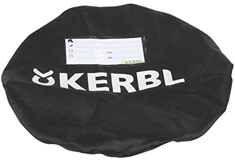 Kerbl Abdeckungen für Eimer und Futterschalen | 2 Stück, Schwarz, Ø 40 cm, wasserabweisend, mit transparenter Hülle für Beschriftungskarten