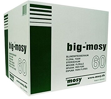 mosy Steckschaum - Ziegel, 60 Stück, Blumen-Gestecke, Steckmasse, Nass-Steckschwamm für Frischblumen