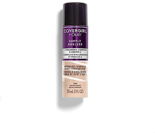Covergirl Plus Olay Simply Ageless 3-in-1 Liquid Foundation - 250 Creamy Beige