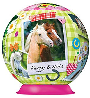 Ravensburger 12251 - Alle Meine Lieblingspferde, 108 Teile 3D Puzzle-Ball