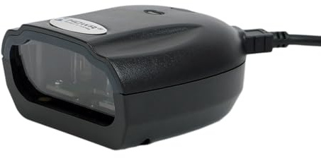 Barcodescanner, Stationär Lesegerät USB, professionaler automatischer und manueller Barcode-Scanner, Barcodeleser, Schwarz, kompakte Größe, sehr schnelles Scannen, HD-S80 HDWR