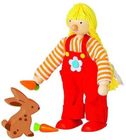 Goki 51632 - Biegepuppe Bauernmädchen