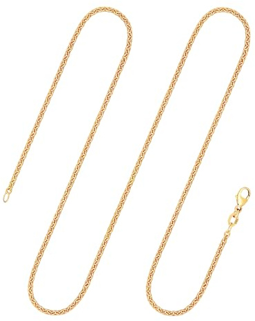 EDELIND Goldkette Herren Damen 585 Echtgold - Unisex Ankerkette 45 cm Gelbgold 2.4mm - Halskette mit stilvoller Geschenkbox