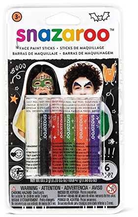 Snazaroo sminkset halloween, sminkpennor i 6 färger