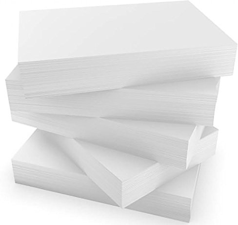 MADE IN USA – Debra Dale Designs 3x5 Blank Flash Cards – 140lb Heavy White Index – 5 Packs of 100 Smooth Cards for Office, Study & Notes