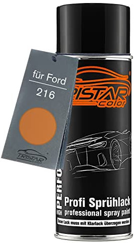 TRISTARcolor Autolack Spraydose für Ford 216 Flame Orange Metallic/Flammorange Metallic Basislack Sprühdose 400ml
