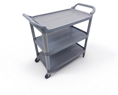 Carro hostelero Profesional con 3 bandejas y Ruedas de Acero y Polipropileno. Mediads 102x50x96 (L x F x A)