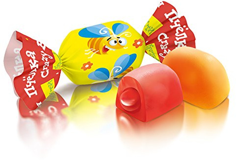 Roshen Crazy Bee Caramelle Gelatine alla Frutta, Confezione da 1 kg, più di 140 Pezzi