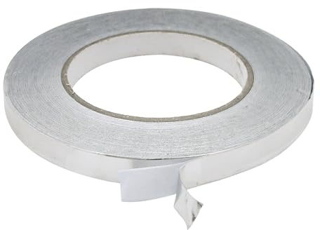 J.V. Converting JVCC Aluminum Foil Tape 2 mil Linered, (AF20), 1/2 in. x 50 yds. (Silver)