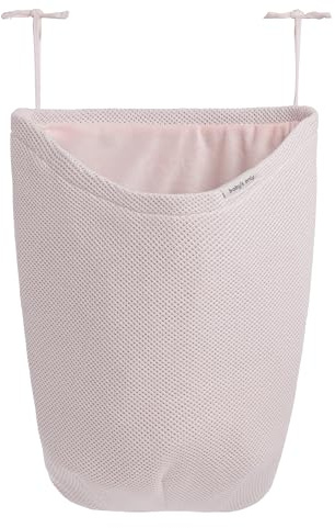 Baby's Only - Spielzeugsack - Laufgittertasche für Spielzeug, Tüchern, Windeln, Kuscheltieren - 48x40 cm - für Mädchen - Klassisch Rosa | Spielzeugtasche Laufgitter - Laufgitter Organizer - Spielzeug Organizer - Leicht zu montieren - Gestrickte Aufbewahrungskorb