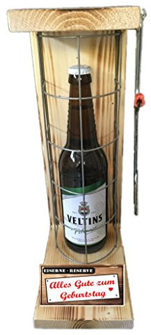 Veltins Pilsener Geschenk Geburtstag - Eiserne Reserve GitterVeltins Pilsener Bier Biergeschenk Geburtstag Geschenke Alles Gute zum Geburtstag Bier (1 x 0.5 l)