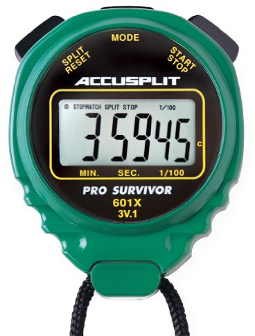 ACCUSPLIT Pro Survivor - A601X Stopwatch, Clock, Extra Large Display (Green)