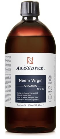 Naissance Aceite Vegetal de Neem Virgen Orgánico BIO (No. 235) 870ml - Natural, Certificado Ecológico, Prensado en Frío, Vegano, y no OGM