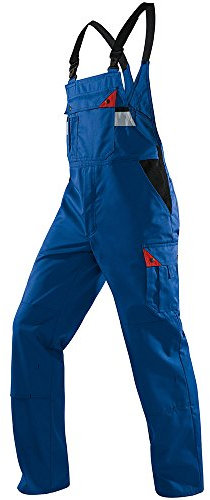 Kübler Arbeit Latzhose Brand X, 1 Stück, 62, kornblumenblau/rot, 10855803-4650-62