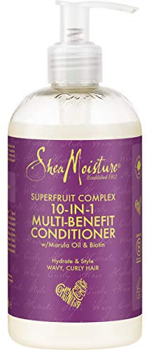 SHEA MOISTURE - Après-shampoing Femme Superfruit Complex - Système Rénovateur 10 en 1 - Beurre de Karité Nourissant - 379ml