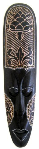 OMA African Mask Wall Hanging Decor Wooden Hand Crafted Wise Turtle Fortune Mask Home Decor Gift Large Size