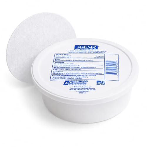 Birchwood Laboratories A-E-R Pre-Moistened Medicated Cooling Witch Hazel Pads For Hemorrhoid & Postpartum Relief, 40 Count