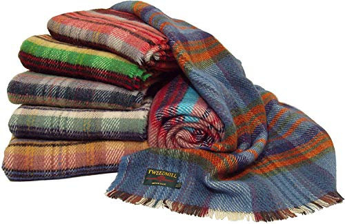 Large British Unique Recycled All Wool Blanket/Picnic Rug by Tweedmill