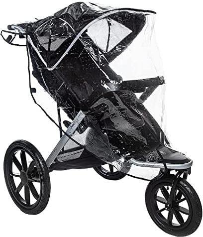 Jeep Jogging Stroller Weather Shield, Baby Rain Cover, Universal Size to fit most Jogging Strollers, Waterproof, Windproof, Ventilation,Protection, Pram,Vinyl, Clear, Plastic