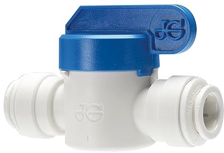 John Guest 1/4 to 1/4 Push Fit Shut Off Valve
