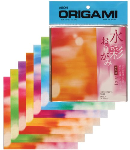 Aitoh Origami Paper 5.875X5.875 36/Pkg, Tie Dye