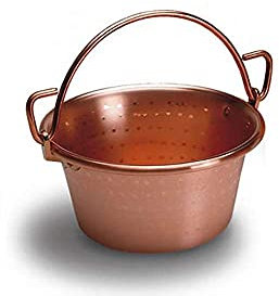 PAIOLO IN RAME MARCA LAR CON MANICO AD ARCO D. 34 CM PENTOLA POLENTA