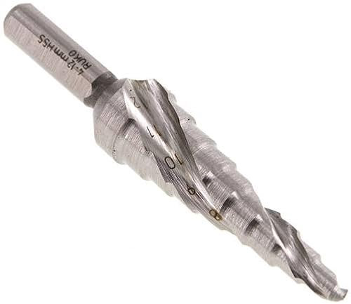 Stufenbohrer mit Spiralnut (Einzelbohrer), Größe 0/9 Größe:0/9 Gesamtlänge:65mm Schaftdurchmesser:6