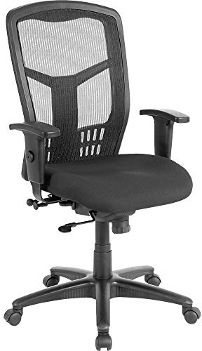 Lorell ErgoMesh Executive Swivel Chair, High-Back, Black