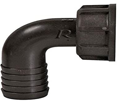 Ribimex PRRAC1X19C - Codo ranurado, Codo de plástico, 1 pulgada/19, Negro, 0x0x0.1 cm