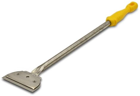 Raschietto inox cm. 11, h. 60 cm. speciale per griglie e piastre