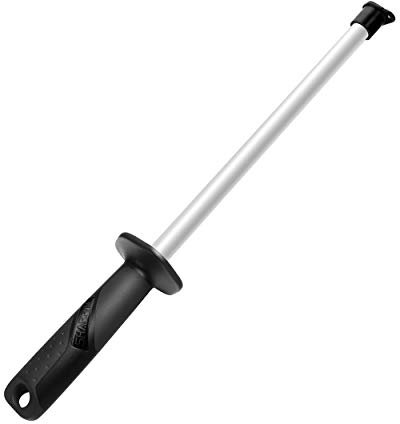 SHARPAL 118N profesional Afilador de cuchillos de varilla de cerámica, varilla de afilado de cerámica, con tapa antirrotura, ideal para valiosos cuchillos de cocina (25 cm)