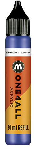 Molotow ONE4ALL Refill Acryl, Farbe 204 echtblau30 ml, Nachfülltinte für Permanentmarker