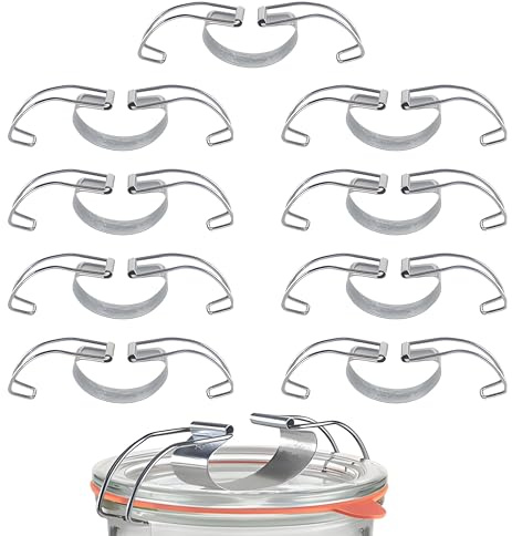 10 Universal-Klammern/Einweckklammern/Weckklammern/Bügel für Einkochgläser