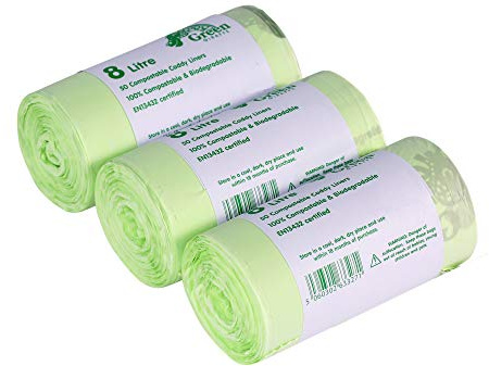 Lot de 150 sacs compostables pour déchets alimentaires 8 l