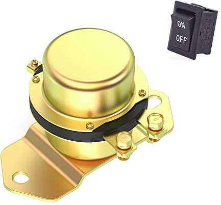 CoCar Auto Kfz 12V Elektromagnetisch Trenner Batterietrennschalter Dash Button Control Magnetspule Stromunterbrecher Hauptstromschalter Hauptschalter Batterieschalter Batteriehauptschalter