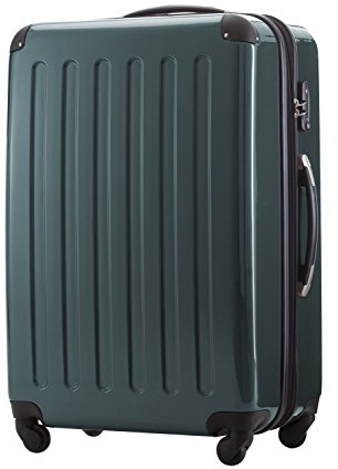 Hauptstadtkoffer ALEX - Expanderbar hårdskalväska 75 cm (119 l) med TSA-lås, robust trolley-resväska med 4 dubbelhjul, mörkgrön
