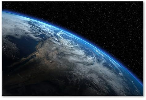 Postereck - 0269 - Erde von Oben, Astronomie Universum Orbit Weltall - Wandposter Fotoposter Bilder Wandbild Wandbilder - Poster - 3:2-91,0 cm x 61,0 cm