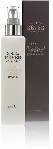 Nohra Rever Cosmetique Latte Detergente e Tonico. Formula 2 in 1 - 200 ml. Fluido cremoso dalla straordinaria texture ideato per la detersione quotidiana di tutti i tipi di pelle.