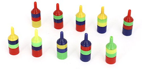 sourcing map 10 Stück Multifarbe Gestreift Plastik Luftstein Diffusor Aquarium Belüfterstein Pumpen Zubehör