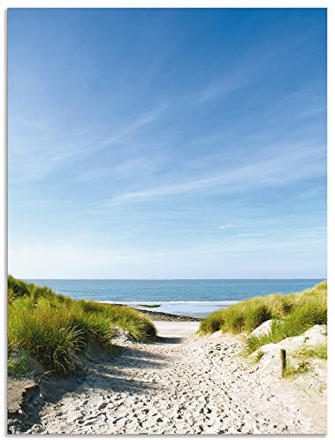 ARTland Wanddeko Wandbild Alu Verbundplatte für Innen & Outdoor Bild Strand Meer Küste Nordsee Sand Dünen Natur Landschaft Maritim T9EX