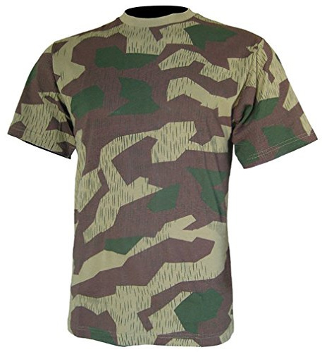 Mil-Tec Tarn T-Shirt Herren • Camouflage T-Shirt aus Baumwolle • BW Camo • Bequemes Kurzarm Army Shirt für Outdoor, Sport oder Freizeit • Bundeswehr Flecktarn-Shirt