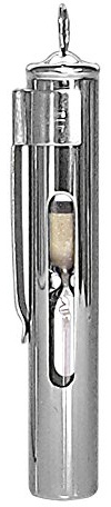 1x Ratiomed Sanduhr, Pulsmesser Puls Uhr Metall, Ansteckclip, 1/2 min, 30 Sek.