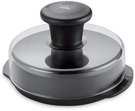 Weber Hamburgerpresse, für gleichmäßige Burger Pattys, zur Zubereitung von 220 & 110g Pattys, abnehmbarer Griff zur einfachen Aufbewahrung, spülmaschinenfest - Schwarz (6483)