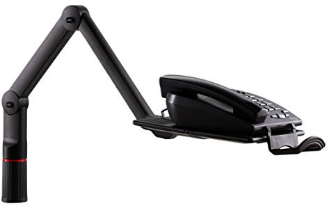 Novus TalkMaster Telefonschwenkarm (mit Telefonablage und 2-gelenkigem Schwenkarm) anthrazit