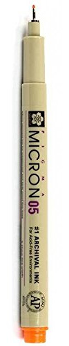 Pigma MICRON Fineliner ORANGE (#5) 0.45mm (Nr.05)