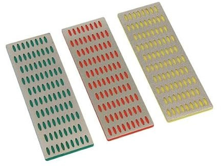 Neilsen CT0901 3pc Sharpening Stone Set – Coarse, Medium, Fine Grits, 2 x 6 Inches, Use Water Only Lubrication